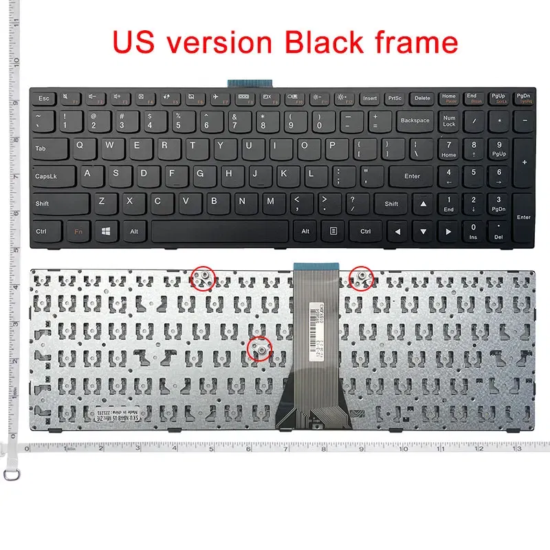 Color: Silver - US/UK/RU/SP/FR/TI/AR Laptop Keyboard For Lenovo G50 G50-30 G50-45 G50-70/AT G50-80 B50 B50-30 B50-45 B50-70 B50-80 Y50C