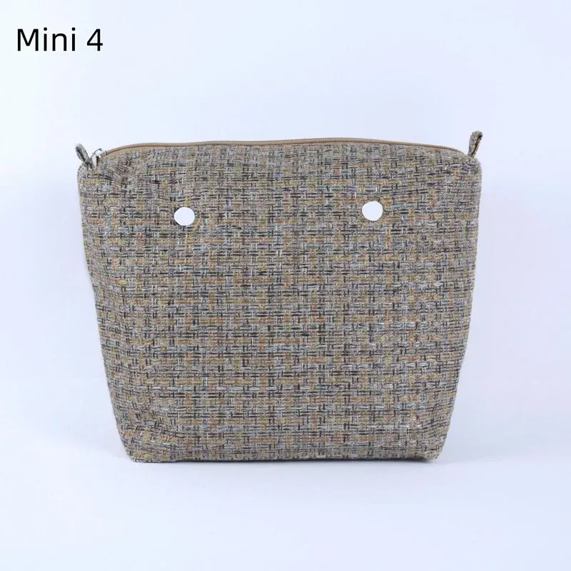 Color: Red - TANQU Classic Mini linen canvas organizer fabric inner lining Insert for Obag Mini O Bag Women's Handbag Accessory