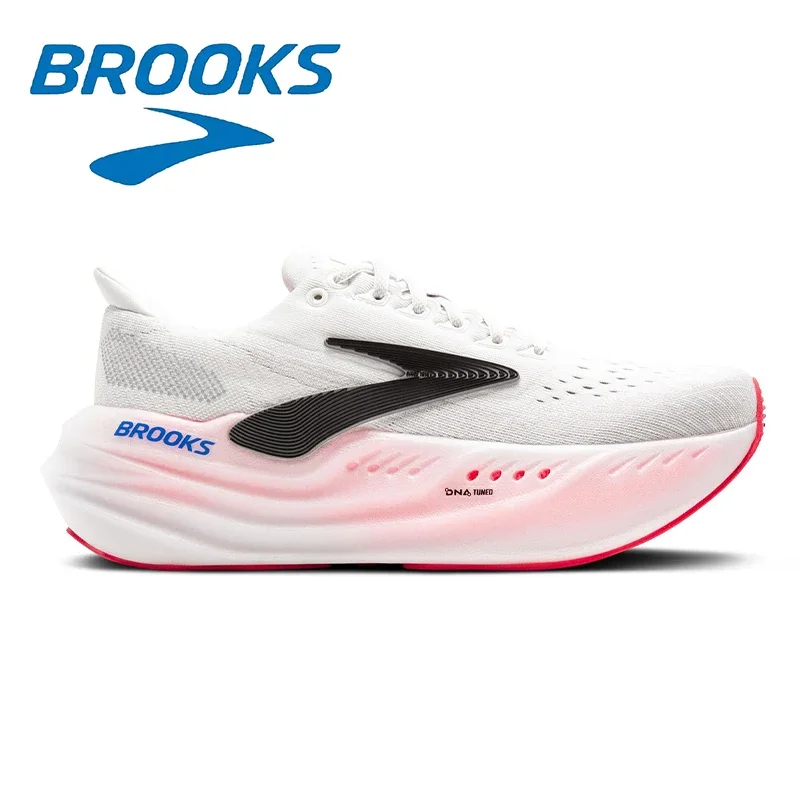 Color: Red, Shoe Size: 42 - Brooks Super Glycerin MAX Breathable Running Shoes for Men Air Mesh Design Fashionable Versatile Outdoor Casual Sports Sneakers
