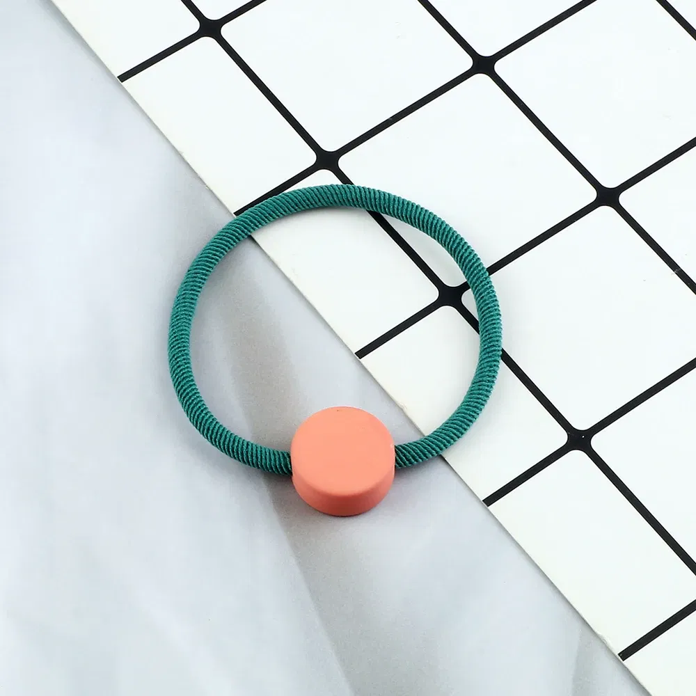 Color: Red, Ships From: CHINA - Cute Girls Hair Bands Ties Round Heart Rubber Band Fashion Scrunchie Elastic Korean Hair Accessories Ponytail Holder Headband