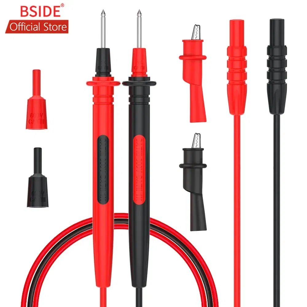 Color: Gold, Ships From: CHINA - BSIDE Multimeter Test Leads for BSIDE (S11, S10, S20,X1 X2) Voltmeter, Banana Plug Wire Probes, Meet CATII 600V/10A Standard