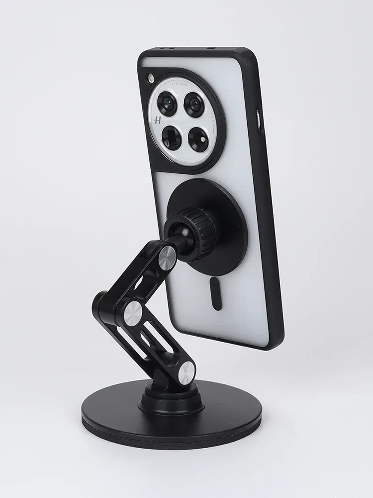 Color: black, Material: ABS - Magnetic Case For OPPO One Plus 12 One Plus 13 Shockproof Magsafe Wireless Charging Clear Phone Cover