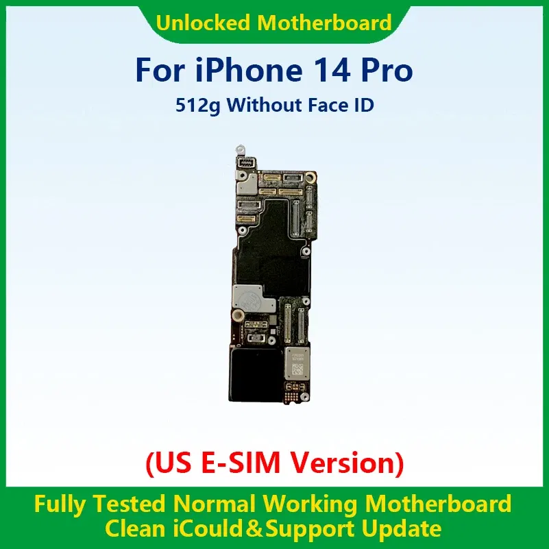 Color: Red/Black, Ships From: CHINA - Top 100%Working Fully Tested Mainboard For iPhone 14 Pro Max Unlocked Motherboard With Face ID Cleaned iCloud US E-SIM Version