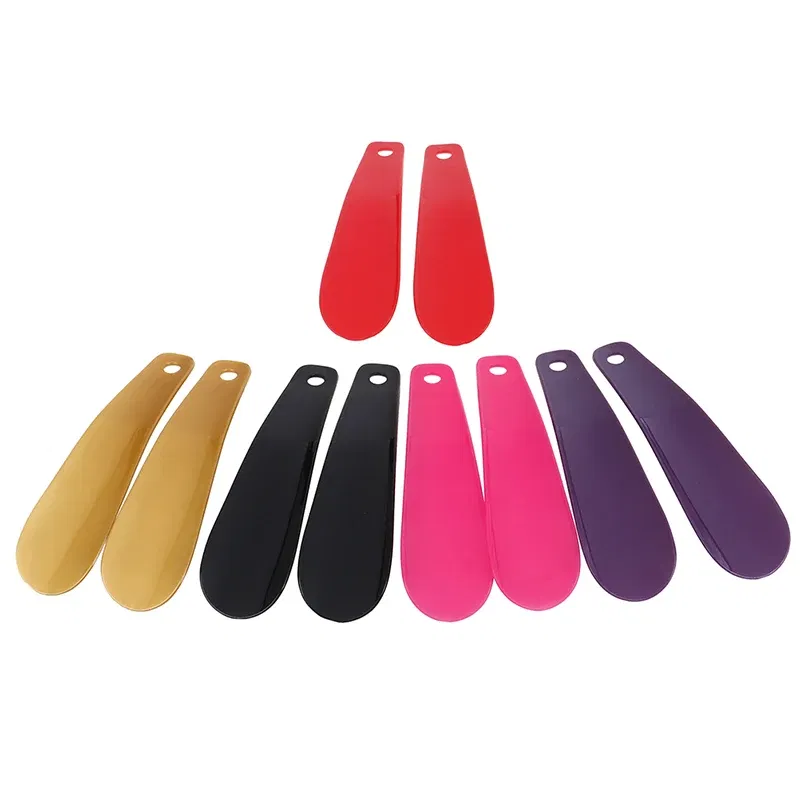 Color: Beige, Ships From: CHINA - 2Pcs/set 16cm Shoe Horns Professional Black Plastick Shoe Horn Spoon Shape Shoehorn Shoe Lifter Flexible Sturdy Slip