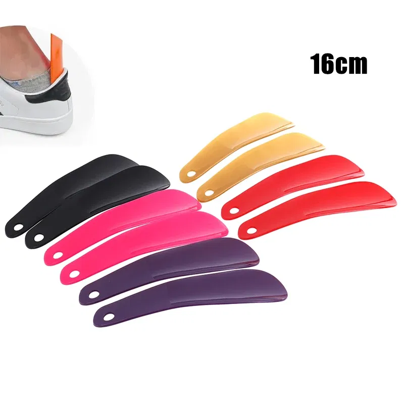 Color: Beige, Ships From: CHINA - 2Pcs/set 16cm Shoe Horns Professional Black Plastick Shoe Horn Spoon Shape Shoehorn Shoe Lifter Flexible Sturdy Slip