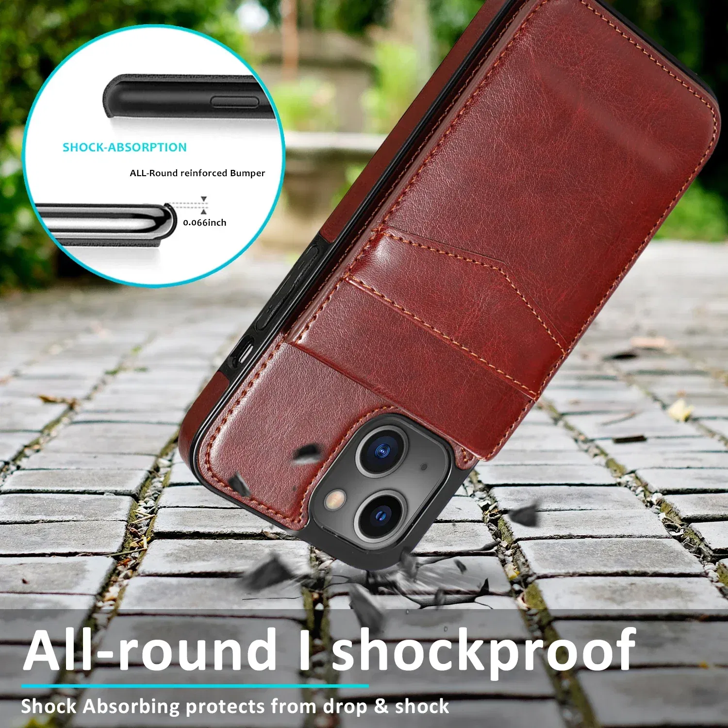 Color: Brown, Material: Cotton - Faux Leather Wallet Kickstand Phone Case for IPhone 13 12 Mini 16E 16 15 14 11 Pro Max X XR XS 7 8 Plus Case with Credit Card