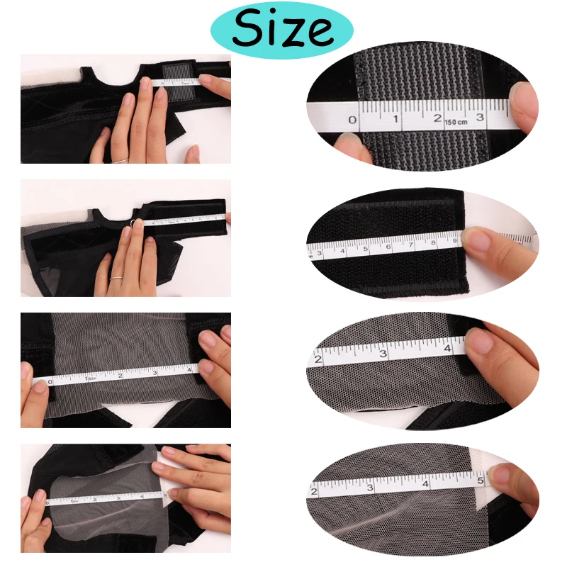 Color: Orange - Female Headband Wig Cap Hd Lace Wig Cap For Wig Making U Part Wig Caps With Adjustable Velvet Wig Grip To Wear Wig Nude Hair Net