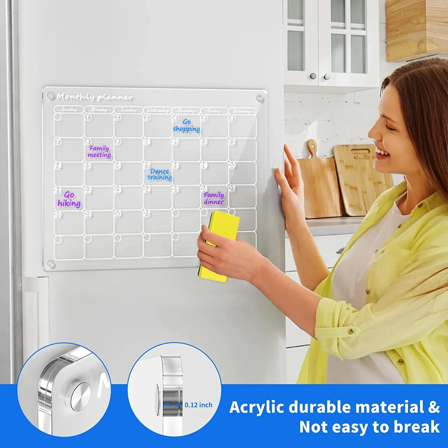 Dry Erase Magnetic Calendar Kit