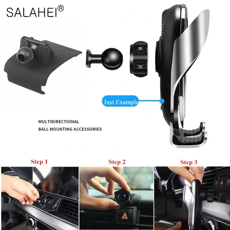 Color Name: Brown - Car Mobile Phone Holder For Porsche Macan Air Vent Mount Smartphone Stand Cellphone Stable Cradle Auto Navigation Accessories