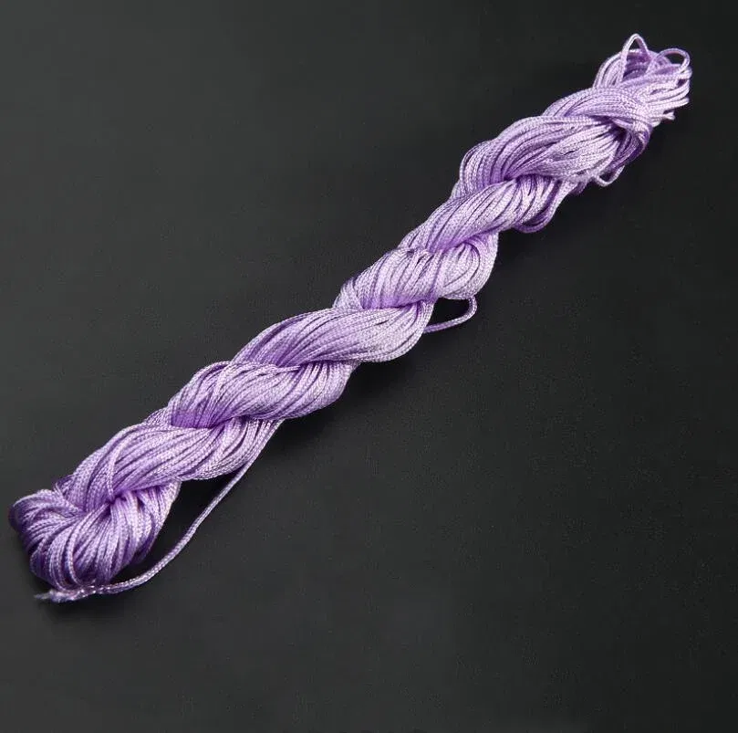 Color: Clear - 24m Polyester Braided Jade Thread For DIY Handmade Necklace Bracelet Trinket Pendant Braided Accessories Jewelry Making Finding