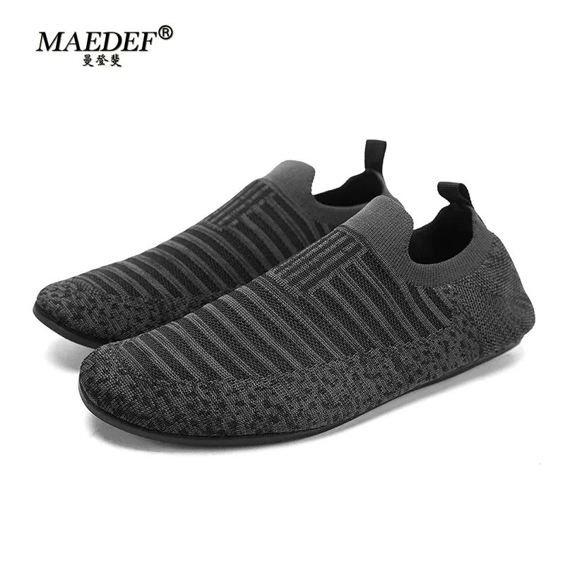 Color: WHITE, Shoe Size: 44 - MAEDEF Mens Shoes Comfortable Casual Shoes Men Home Slippers Lightweight Breathable Walking Moccasins Thin Bottom House Shoes