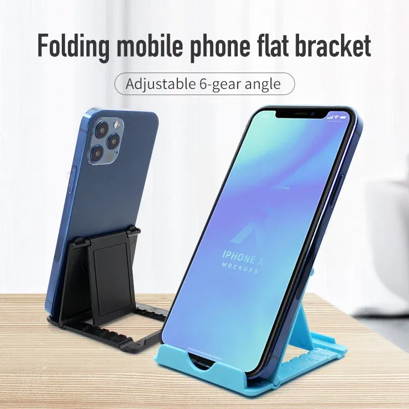 Color: Sky Blue - Universal Table Cell Phone Support Holder for Phone Desktop Stand for Ipad Samsung IPhone X XS Max Mobile Phone Holder Mount