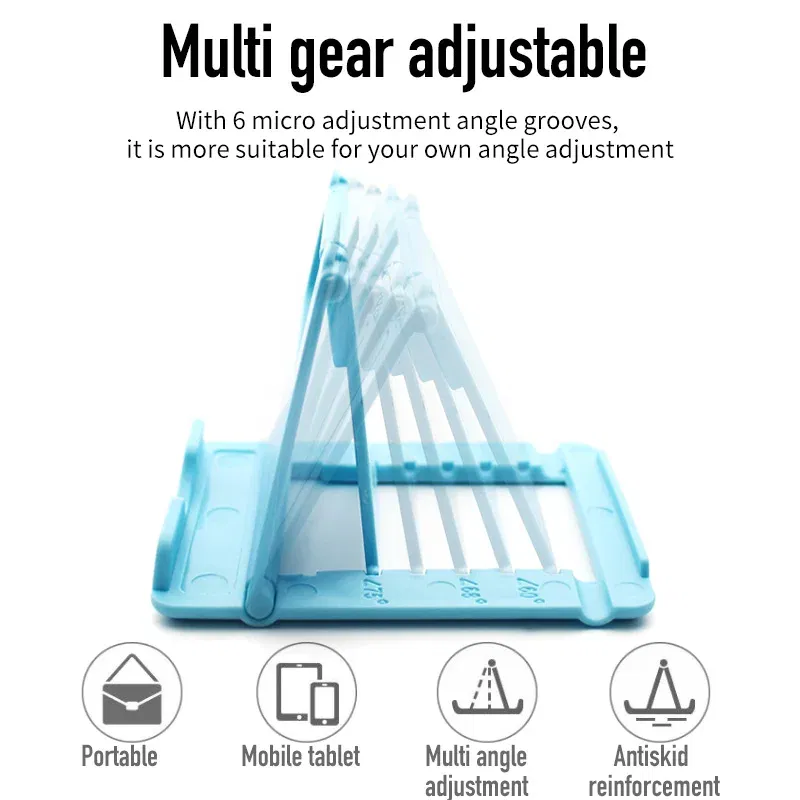 Color: Sky Blue - Universal Table Cell Phone Support Holder for Phone Desktop Stand for Ipad Samsung IPhone X XS Max Mobile Phone Holder Mount