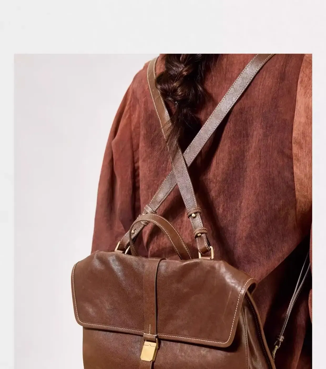 Color: Brown - Songmont Mountain Rambler Backpack, Unisex Convertible Briefcase for Work Commute & Crossbody Carry