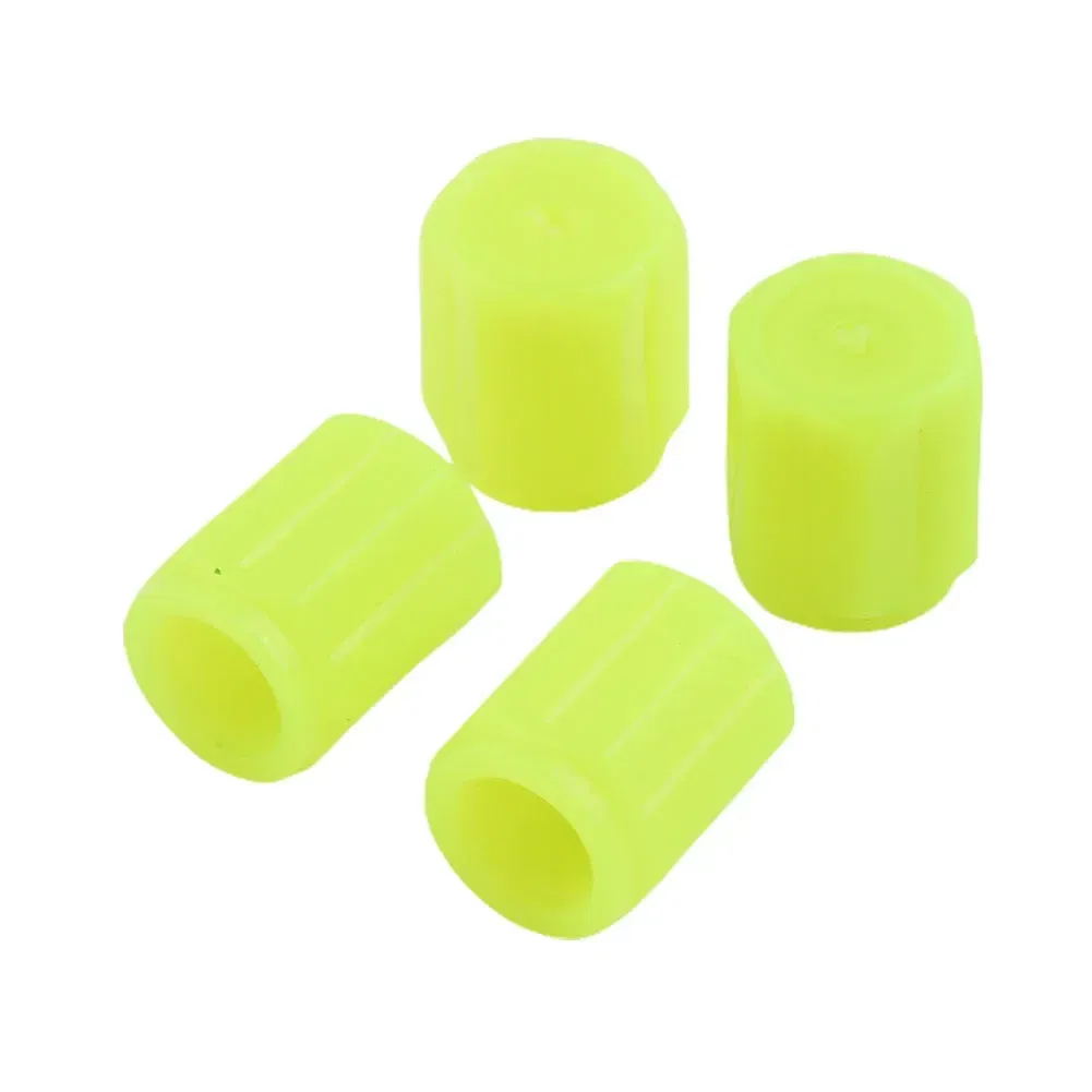 Color: army green, Ships From: CHINA - 4 PCS/Set Valve Covers Yellow Blue High-quality Luminous Bike Tire Valve Stem Cap Car Tire Valve Cap Orange Pink