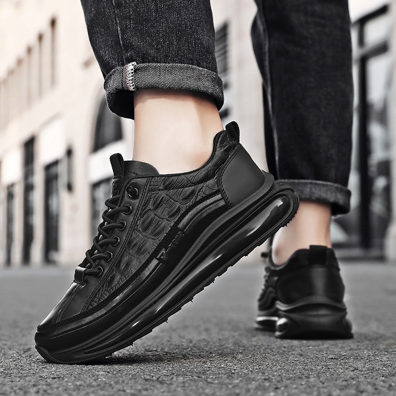 Men's Casual Cowhide Air Cushion Sneakers