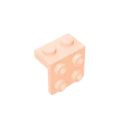 Color: Apricot - Gobricks GDS-641 ANGLE PLATE 1X2 / 2X2 compatible with lego 44728 21712 92411 children's DIY Educational Building Blocks