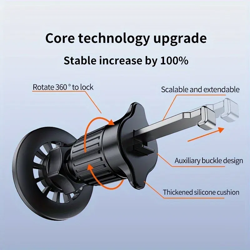 Color: black - Universal Magnetic Car Mount for MagSafe Magnet Car Air Vent Cell Phone Clip GPS Stand for iPhone 15 14 13 Series Huawei Xiaomi