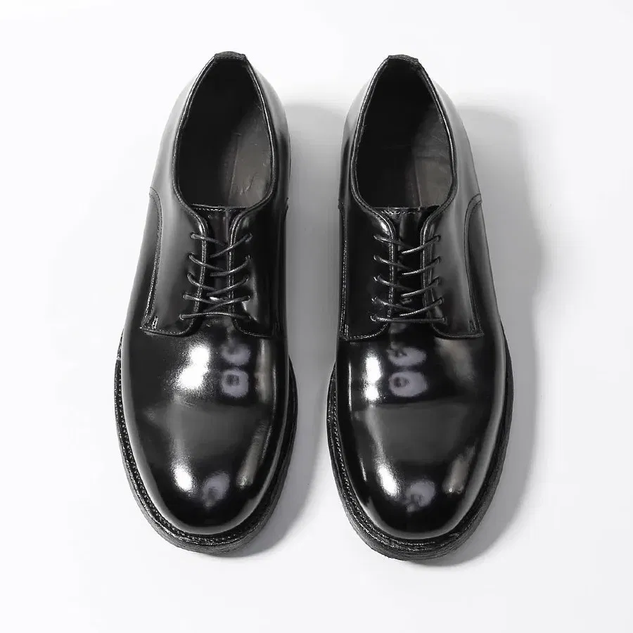 Men's Luxury Horsehide Oxford Shoes - Handcrafted Goodyear Welt Dress Shoes for Business/Wedding, Premium Formal Leather Shoes w