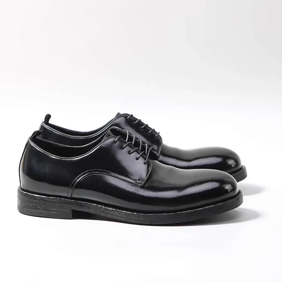 Men's Luxury Horsehide Oxford Shoes - Handcrafted Goodyear Welt Dress Shoes for Business/Wedding, Premium Formal Leather Shoes w