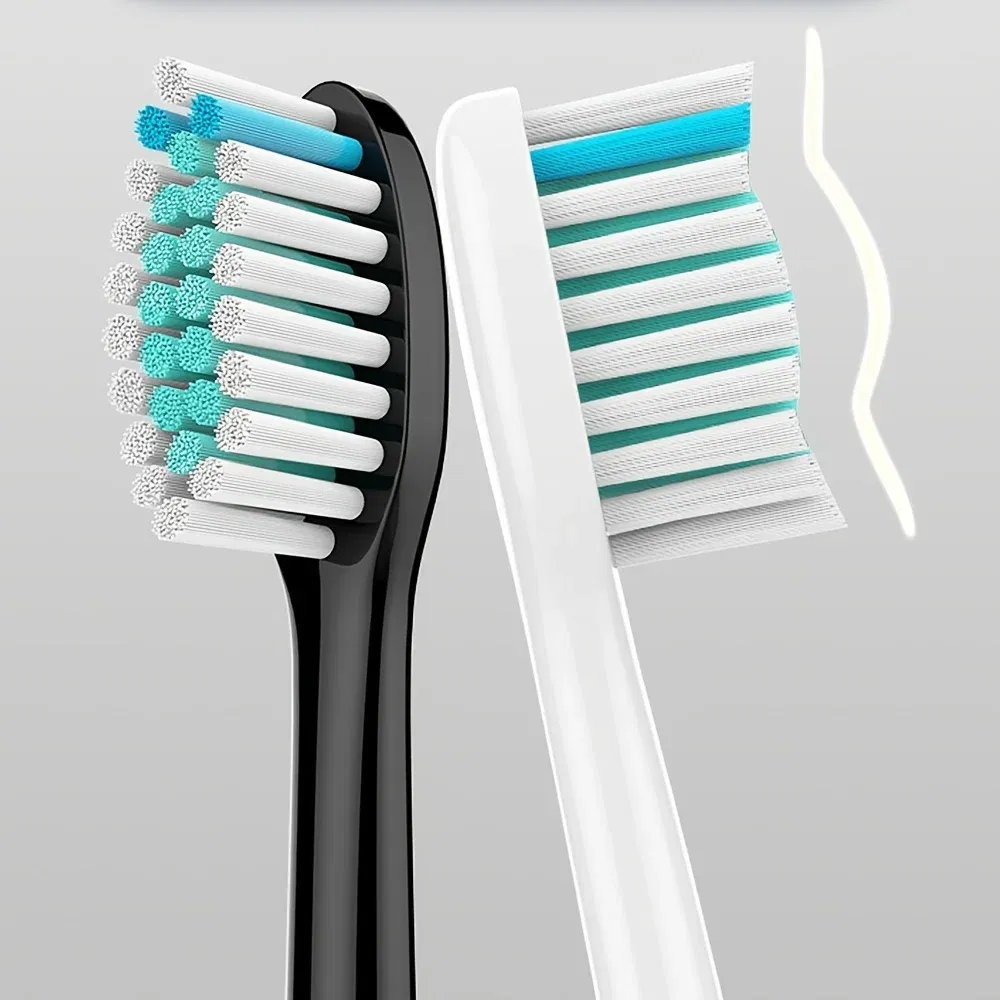 Color: Silver - Electric toothbrush replacement head, Philips Sonicare toothbrush head, sonic vibration cleaning toothbrush head