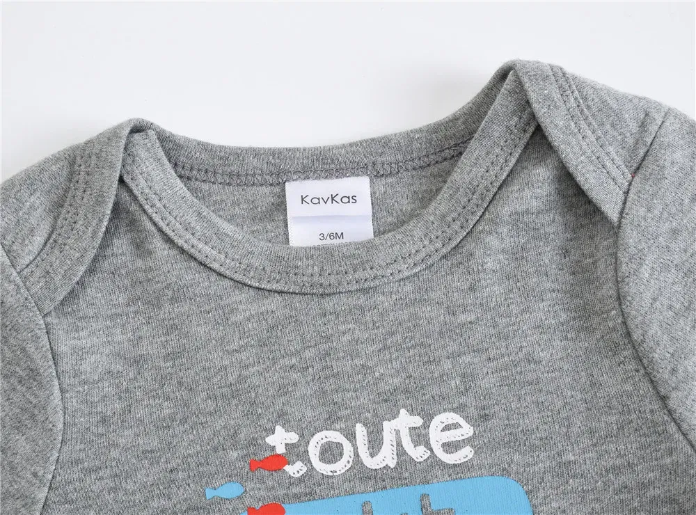 Kid Size: 6M, Color: Blue - Kavkas Baby Boys Girls Bodysuit 3 PCS Long Sleeve 100% Cotton Baby Clothes 0-12 Months Newborn Body Bebe Jumpsuit Clothing