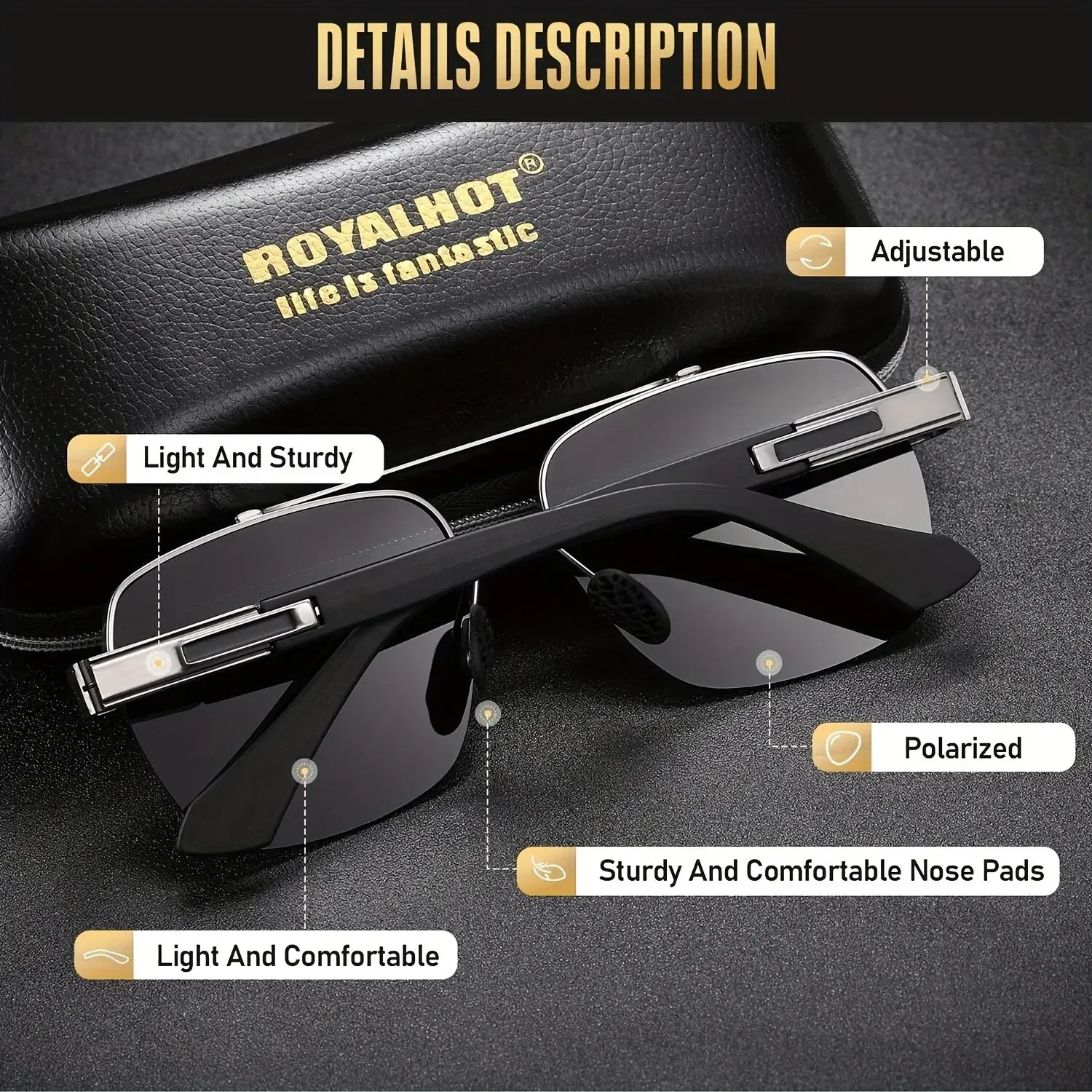 Lenses Color: Red - RoyalHot Unisex Polarized Classic Metal Oval Border Sunglasses Driving Sun Glasses,rh004