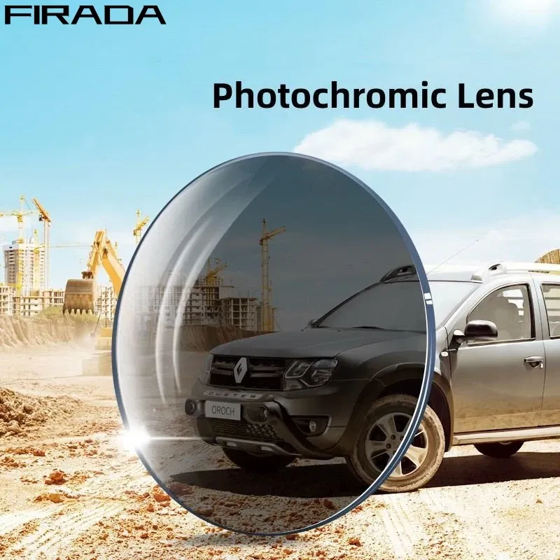 Lenses Color: black, Lens Index: 1.67 - FIRADA 1.56 1.61 1.67 1.74CR-39 Scratch-Resistant Aspherical Optical Prescription Myopia Reading Photochromic Sunglasses Lens