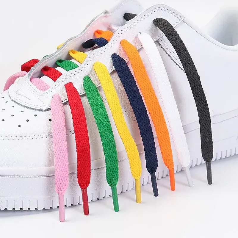 Color: MULTICOLOR, Ships From: CHINA, Length: 180 cm - 1pair Flat Shoelaces Classic Shoe Laces Fit Fashion Solid Sports Shoelace Casual Unisex Shoe Strings Shoe Accessories