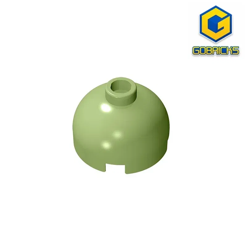 Color: green - Gobricks GDS-742 Circles/Angles Brick2x2 Round brick compatible with lego 18841 30367 DIY Educational Building Blocks