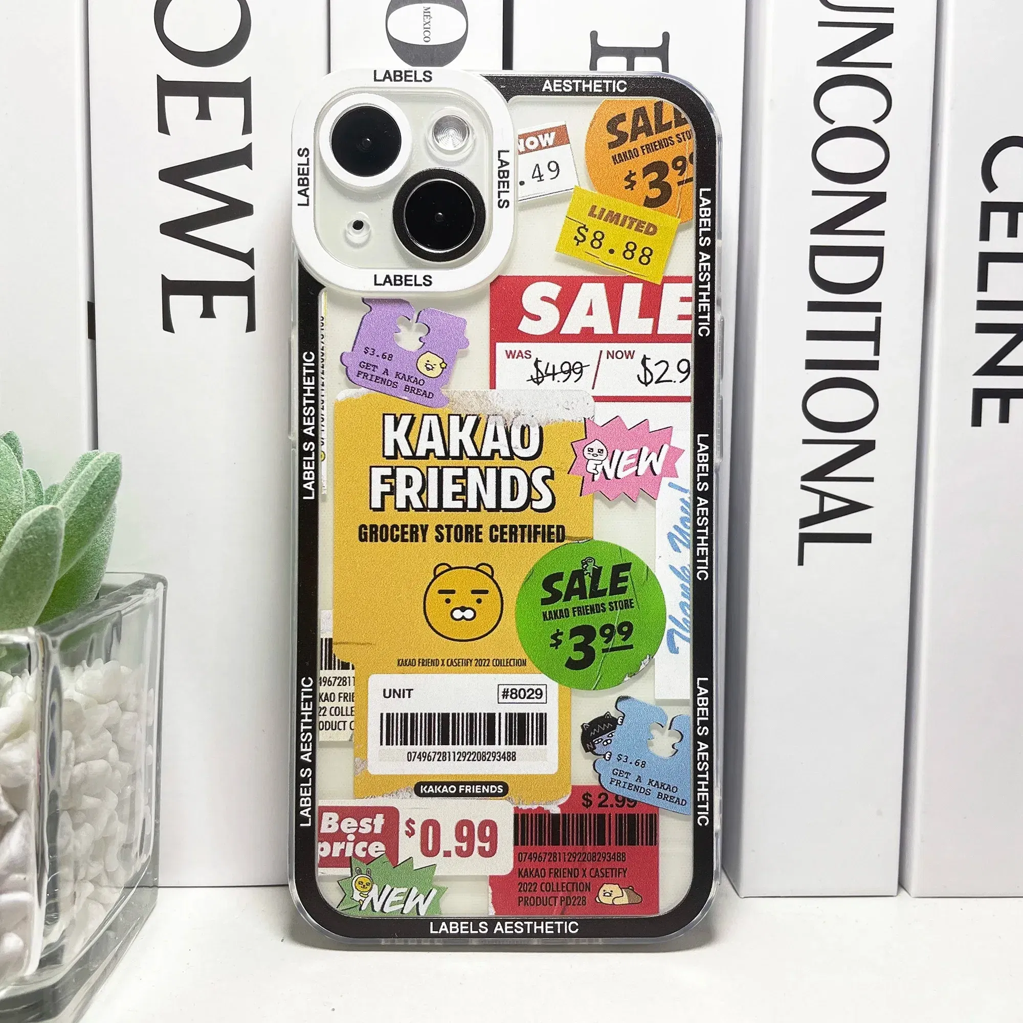 Color: Brown, Material: Cotton Fabric - Mix Labels Collage Stickers Aesthetic Phone Case For Samsung Galaxy S10 S20 S21 S22 S23 S24 FE Plus Ultra Note 20