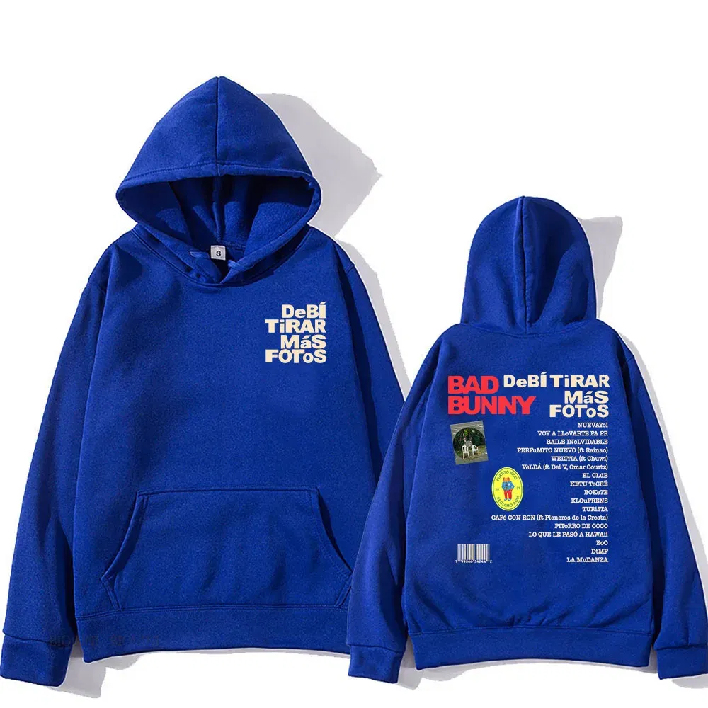 Color: Lavender, Size: XXL - Unisex Streetwear Bad Bunny DTMF Hoodies 2025 New Album Deb?­ Tirar Más Fotos Printing Sweatshirts Winter Comfortable Male Hoodie