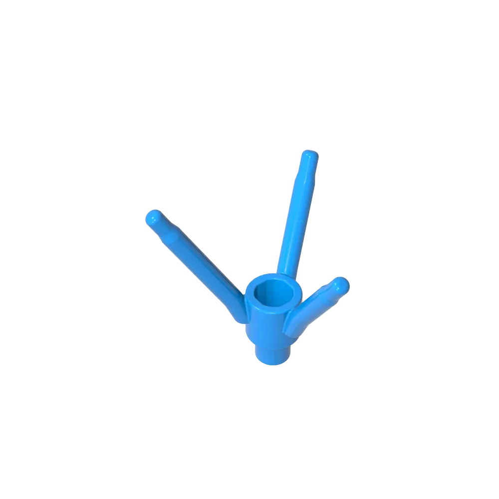 Color: GRAY - Gobricks GDS-90486 Plant, Flower Stem with Bottom Pin compatible with lego 24855 Assembles Building Blocks children's toys