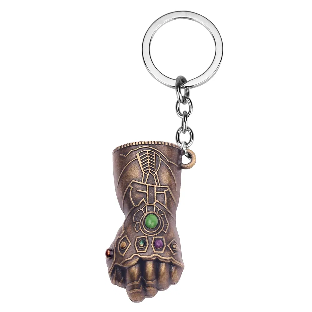 Color: PURPLE, Ships From: CHINA - Avengers Thanos Infinity Gauntlet Keychain Disney Superhero Iron Man Infinity Gloves Keyrings Car Pendant Key Holder Accessories