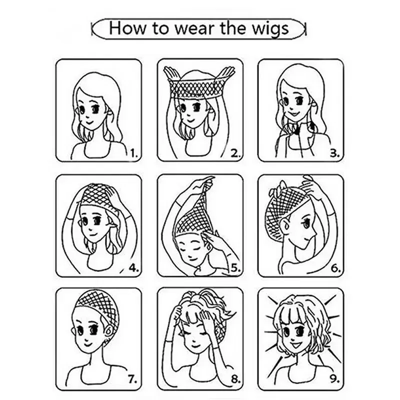 Color: Ivory - Synthetic Short Straight Bobo Hat Wigs Baseball Cap Adjustable Black Brown Hairpiece for Women