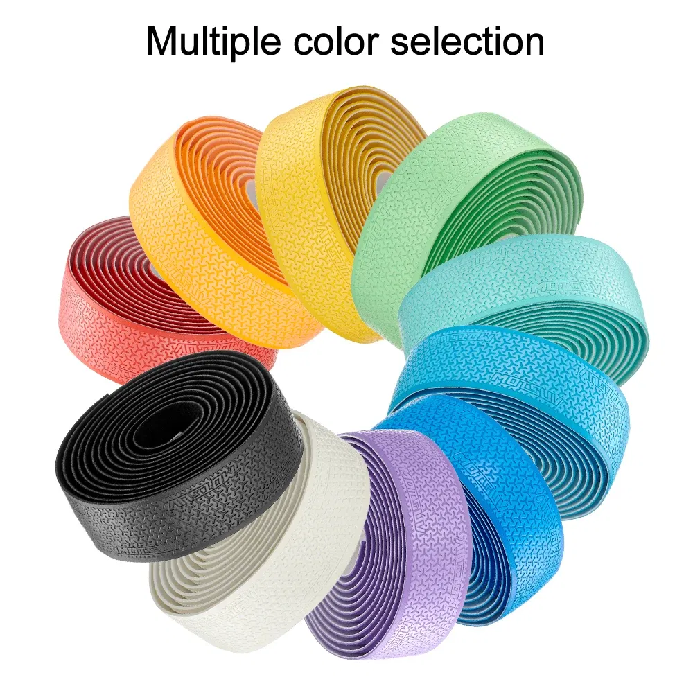 Color: Green - 1Pair  Road Bike Handlebar Tape Anti Slip Silica Gel Handlebar Tape Shock Absorption Cycling Bar Tape Bicycle Accessories