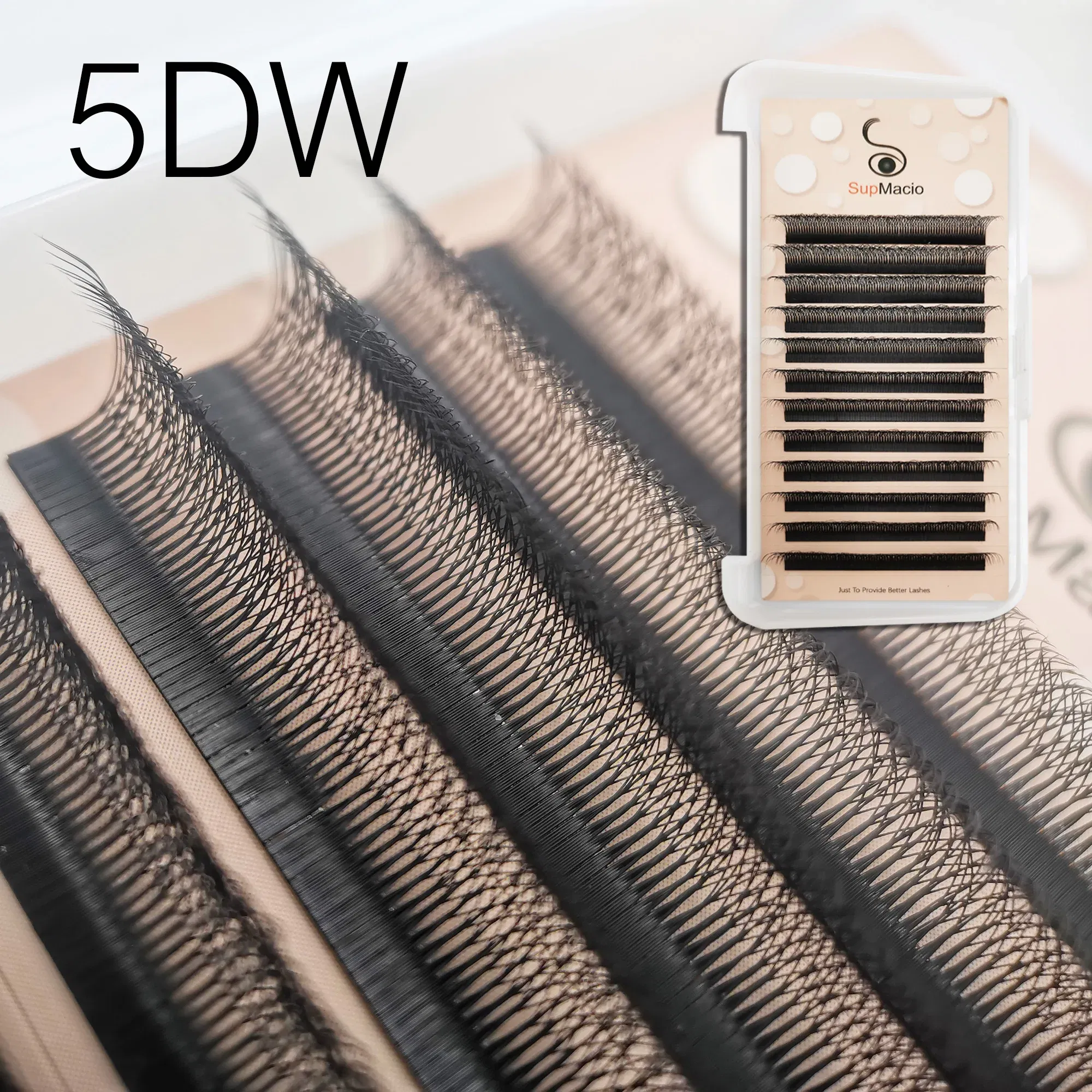 Curl: D, Thickness: 0.07mm, Length: 8mm - Supmacio Eye Lash Extensions 5D Mix Bouquets Volume 0.07 C D Extensao De Cilios 5D  Eyelashes Wire