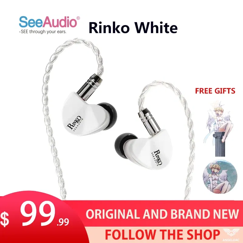 Color: Blue - SeeAudio x Z Review White Rinko Hybrid Earphone 1DD+1Planar In-ear Monitors HiFi Wired Headphone J-POP Music Earbuds 2Pin 0.78