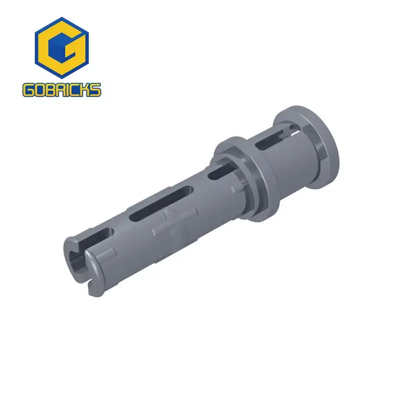 Color: Brown - Gobricks 10PCS Bricks Technical Pin 3L with Friction Ridges Lengthwise and Stop Bush Compatible With 32054 Assembles Block