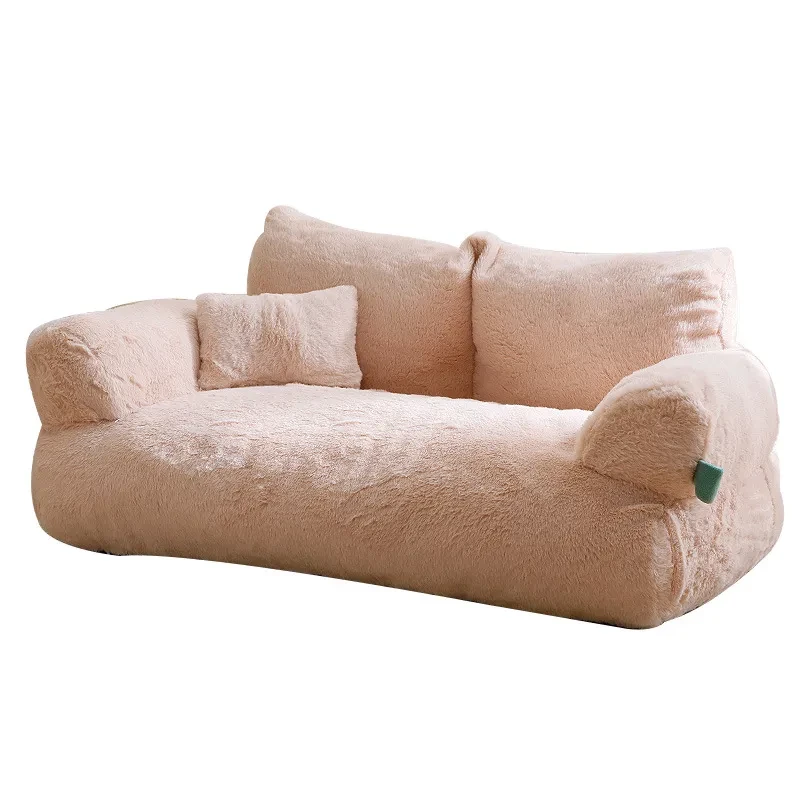 Sofa Shaped Cat Bed - Plush - Pink - Yellow - 4 Colors