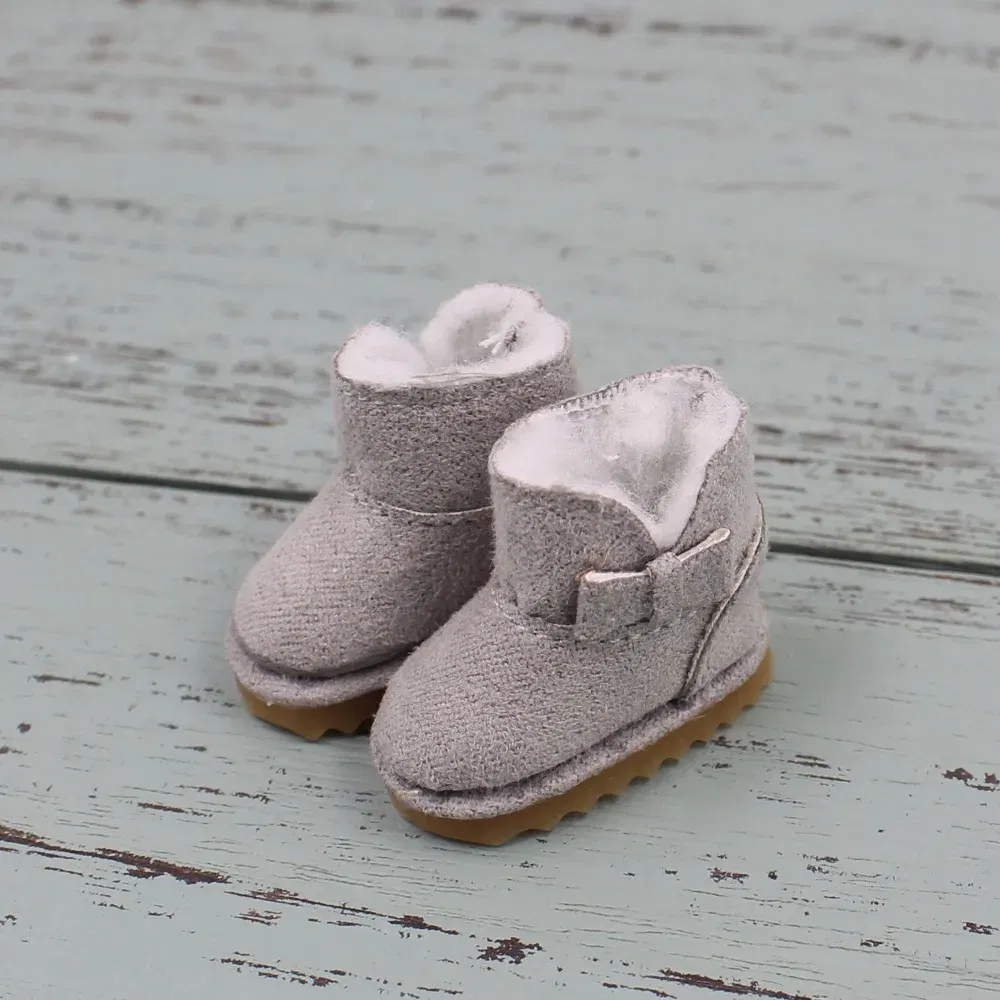 Color: WHITE, Size: One Size - ICY DBS Blyth doll toys shoes winter boots snow shoes about 3.5cm toy shoes