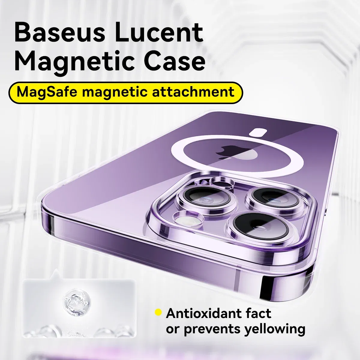 Color: black, Ships From: CHINA, Material: Vinyl - Baseus for iPhone 15 Pro Max Lucent Magnetic Case Hard PC Clear Case for iPhone 15 14 13 Pro Plus Magnet Protective Phone Case