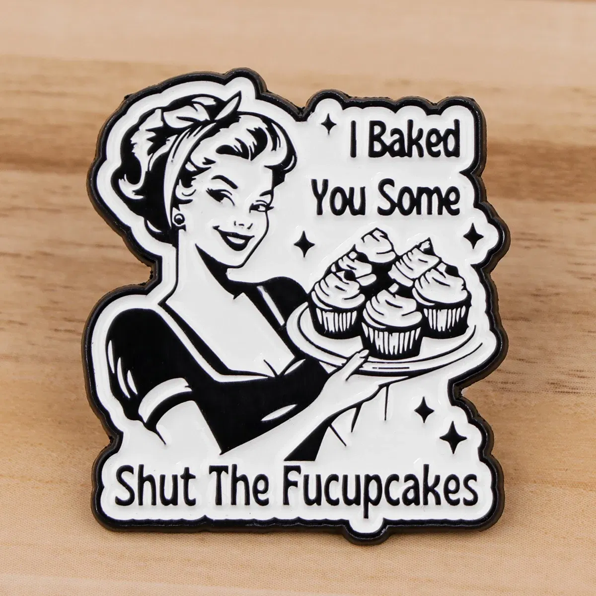 Metal color: Antique Silver Plated, Color: WHITE, Main Stone Color: WHITE - Rose Enamel Pin Lapel Pins Badges on Backpack Women Funny Quotation Brooch Clothes Jewelry Fashion Accessories Gift