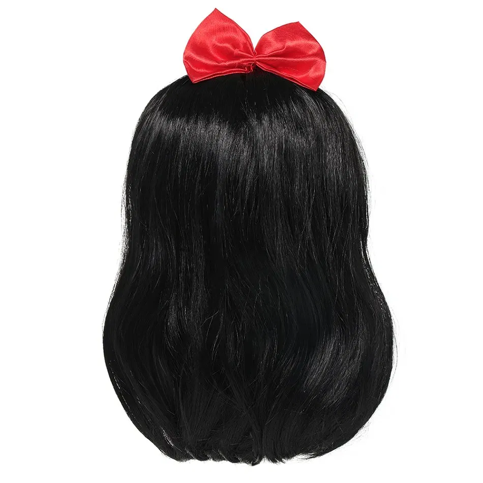 Color: black - Children Wigs Princess Girls Elsa Anna Cosplay Accessories Kids Halloween Barbi Wigs
