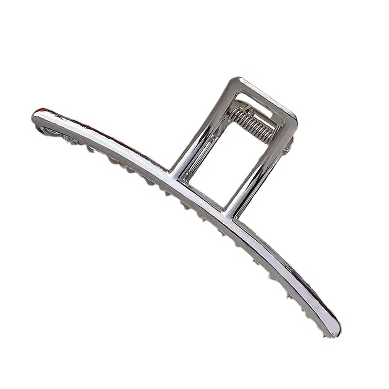 Color: army green - Korean Style Fashion Cool Metal Hair Claws Temperament Personality Shark Clips For Women Simple Headwear Hair Accessories