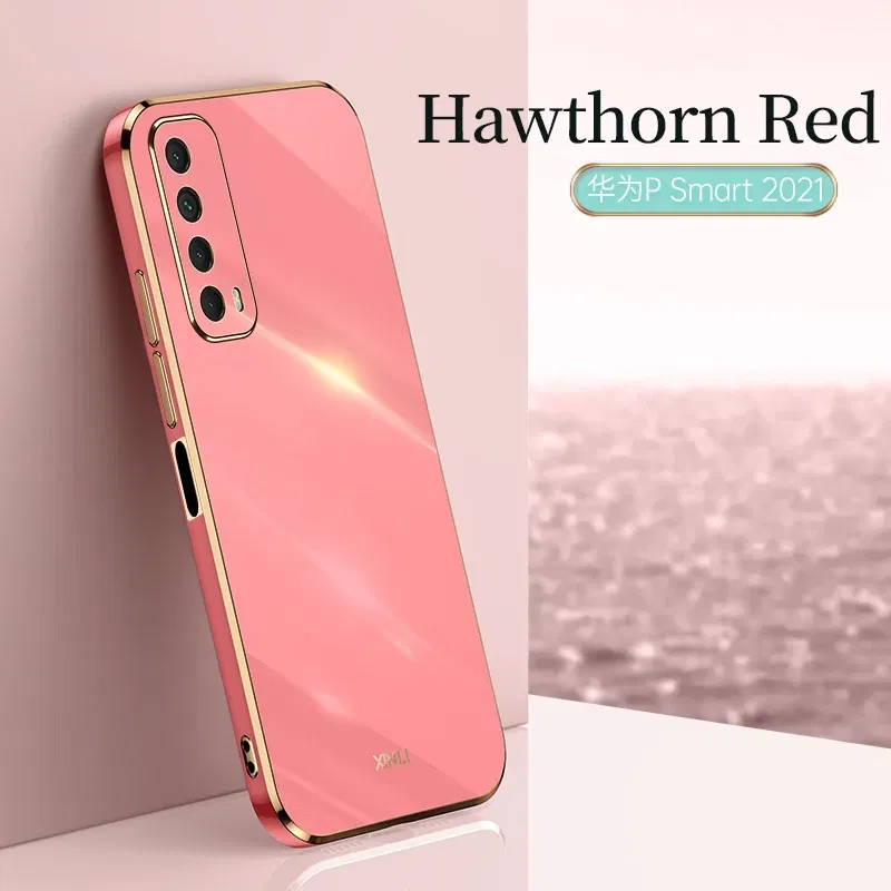 Color: Red, Material: tpu - For Huawei P Smart 2021 Case High Quality Soft TPU Case For Huawei P Smart 2021 Anti-fall Anti-fingerprint Camera Protection