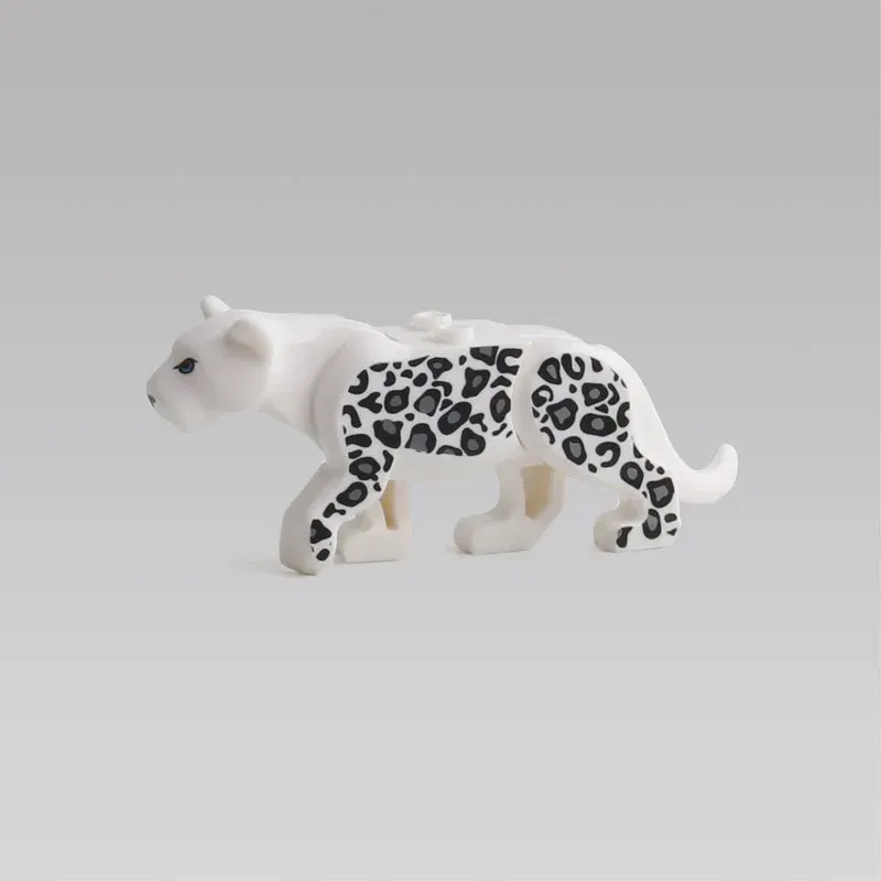 Color: Olive Green - MOC City Animal Building Block Figures Hare Dairy Cow Squirrel Dolphin Pug DIY Farm Street View Accessories Bricks Toys Gifts