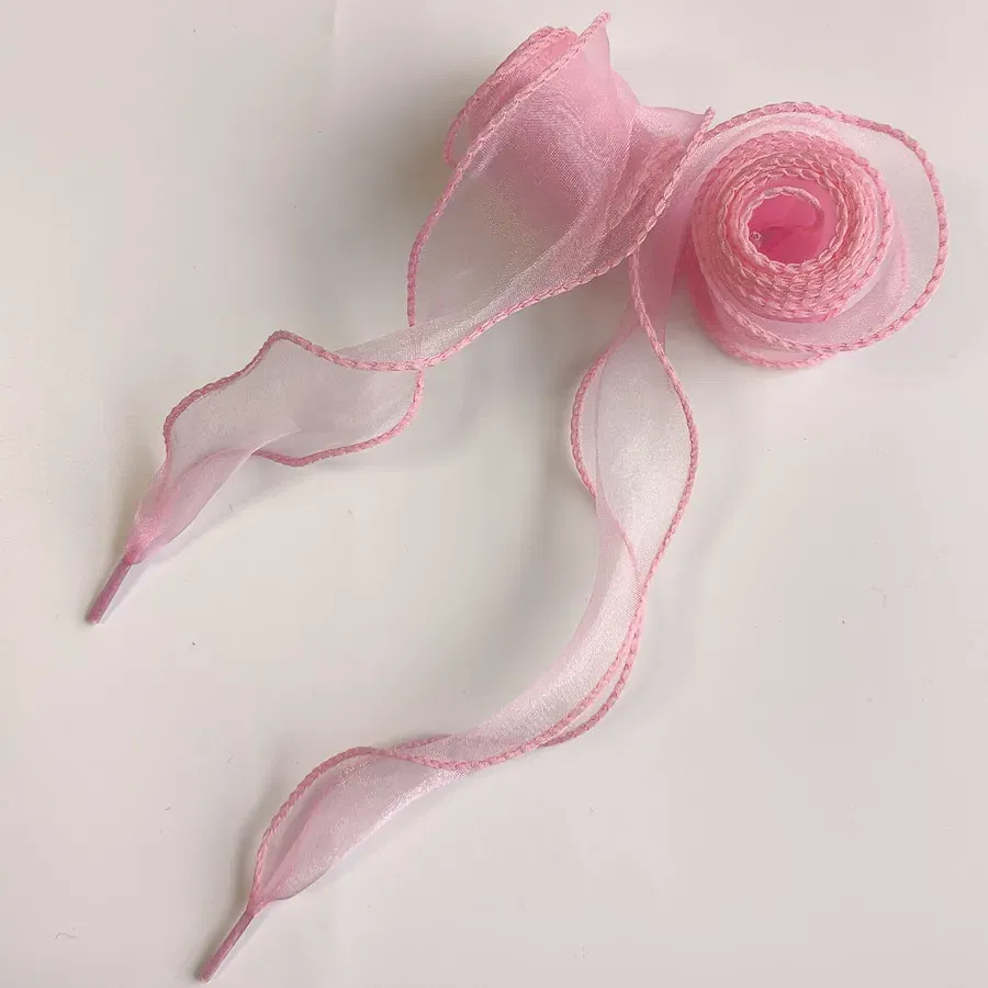 Color: black, Length: 100cm - 4cm Wide Festoon Fishtail Organza Shoelaces Wave Chiffen Fall Winer Bow Laces Beauty White Casual Sneaker DE Training Shoes Lace