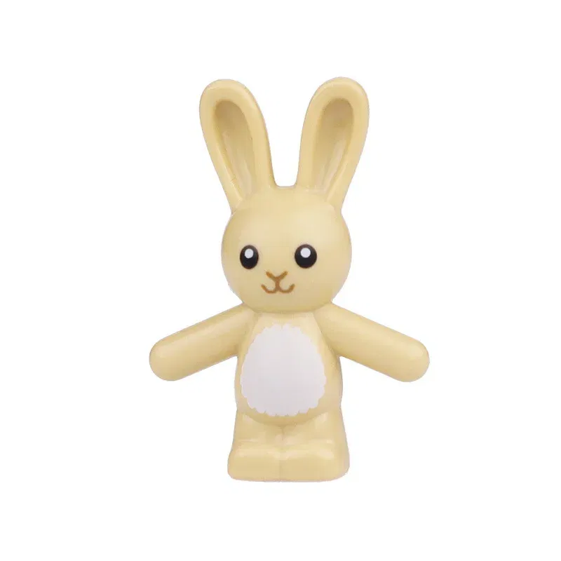 Color: Dark Orange - MOC City Animal Building Block Figures Hare Dairy Cow Squirrel Dolphin Pug DIY Farm Street View Accessories Bricks Toys Gifts