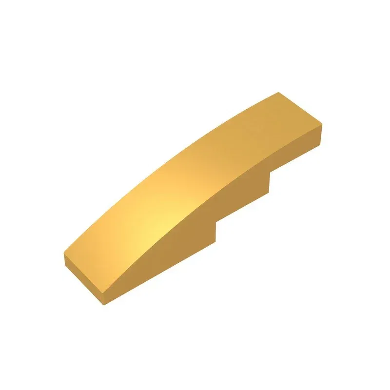Color: tan - Gobricks GDS-658  Slope, Curved 4 x 1 compatible with lego 11153 61678 pieces of children's DIY Educational Building Blocks